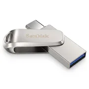 فلش مموری 128 گیگابایت سن دیسک مدل Ultra Dual Drive Luxe با دو رابط USB Type-C و USB Type-A، سرعت انتقال 150 مگابایت بر ثانیه، بدنه فلزی و سازگار با ویندوز، مک، اندروید و iOS - تصویر 1