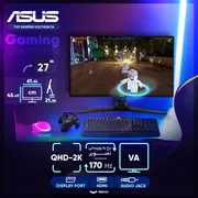 مانیتور گیمینگ 27 اینچ ایسوس مدل TUF GAMING VG27AQA1A - تصویر 4