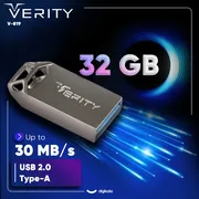 فلش مموری 32 گیگابایت وریتی مدل V-819 با رابط USB 2.0، بدنه فلزی مقاوم و ضد خش، سرعت انتقال 30 مگابایت بر ثانیه، سازگار با گوشی، تبلت، کامپیوتر و تلویزیون - تصویر 3