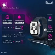 ساعت هوشمند 40 میلی‌متری اپل مدل SE Aluminum Case با بند سیلیکونی - تصویر 8