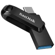فلش مموری دو رابط سن دیسک مدل Ultra Dual Drive Go ظرفیت 128 گیگابایت با USB 3.2 Gen1، طراحی چرخشی، بدنه فلزی، سازگار با گوشی، تبلت، کامپیوتر و تلویزیون - تصویر 1