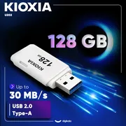 فلش مموری کیوکسیا مدل U202 ظرفیت 128 گیگابایت درپوش‌دار با رابط USB 2.0 و سرعت انتقال 30 مگابایت بر ثانیه، سازگار با کامپیوتر، لپ‌تاپ، موبایل، تبلت و تلویزیون - تصویر 3