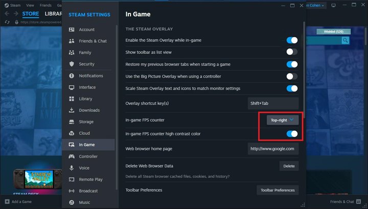 fps in steam