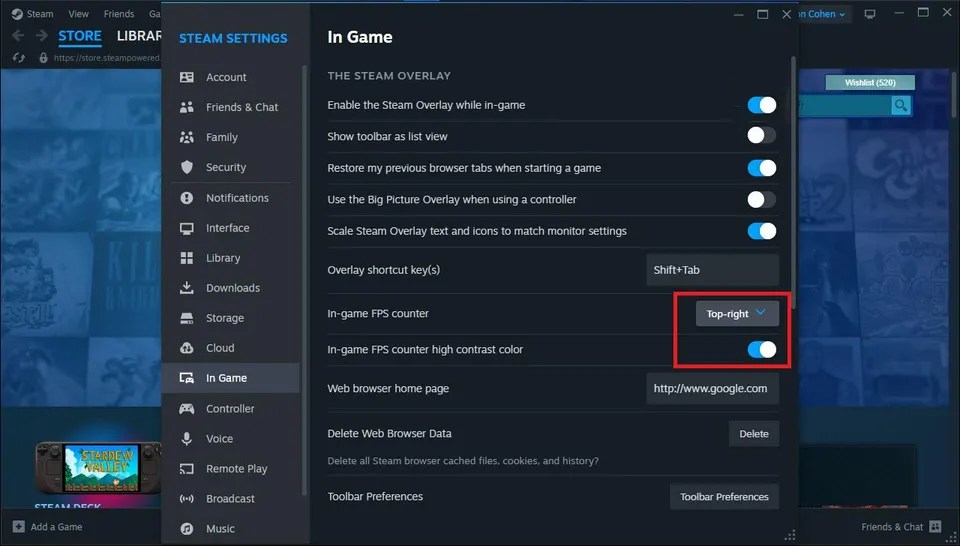 fps in steam