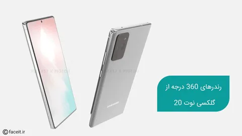 رندرهای 360 درجه از گلکسی نوت 20 سامسونگ منتشر شد