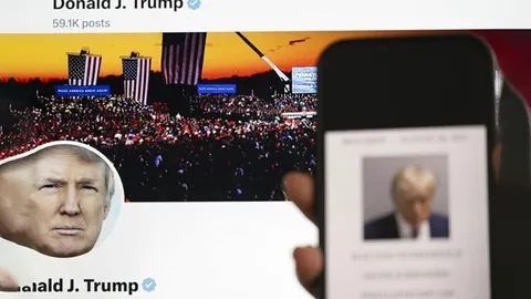 دونالد ترامپ با انتشار عکس بازداشت خود به ایکس (توییتر سابق) بازگشت
