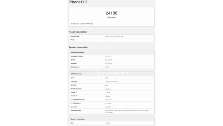 iPhone-16e-Geekbench