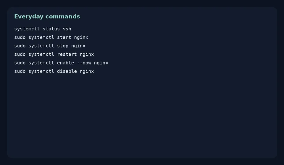 آموزش systemctl در اوبونتو؛ start، enable و status