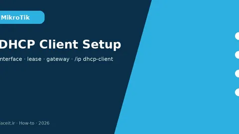 آموزش MikroTik DHCP Client؛ آی‌پی و gateway خودکار روی WAN