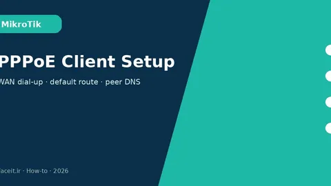 آموزش PPPoE کلاینت روی میکروتیک؛ اتصال اینترنت خانگی و اداری