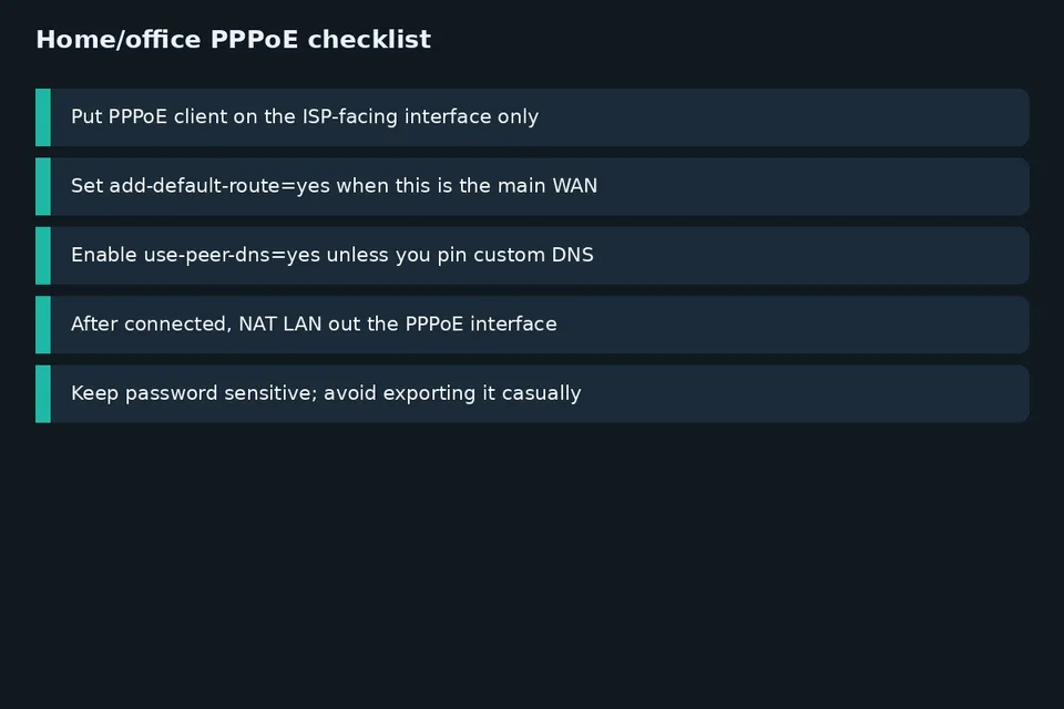 آموزش PPPoE کلاینت روی میکروتیک؛ اتصال اینترنت خانگی و اداری