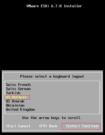 نصب ESXI 6.7 - مرحله هفتم