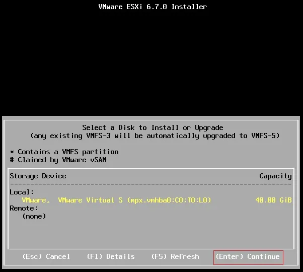 نصب ESXI 6.7 - 5