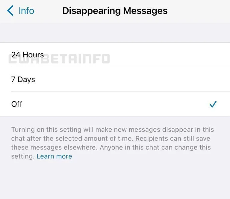 نمونه‌ای از قابلیت 24 Hours option در آیفون