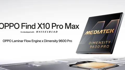 اوپو Find X10 Pro Max را با Dimensity 9600 Pro دو نانومتری اعلام کرد