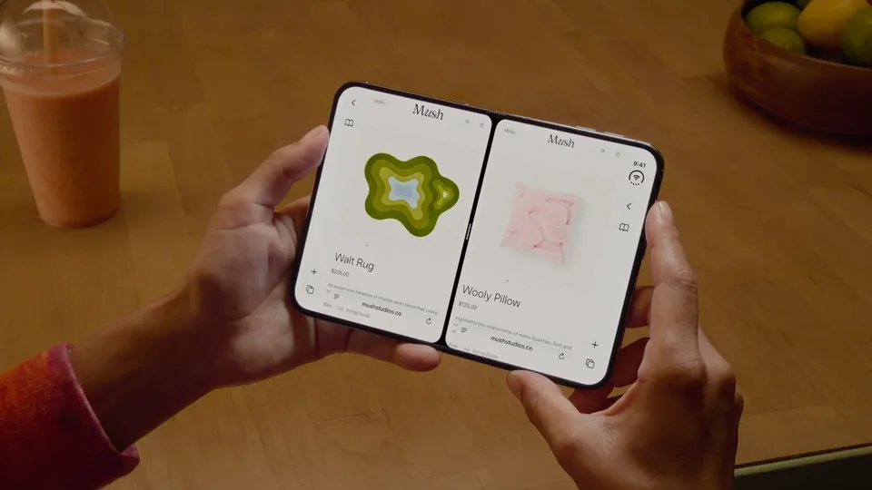 فریم پوستر ویدئوی Split View چندوظیفگی آیفون Duo