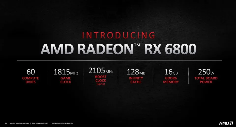 پردازنده‌ی گرافیکی RX 6800