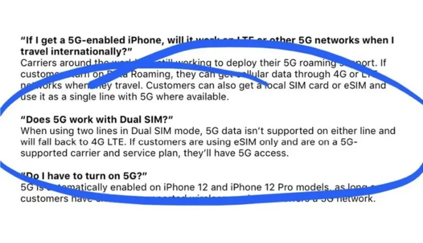 سند منتشر شده درباره 5G در آیفون 12