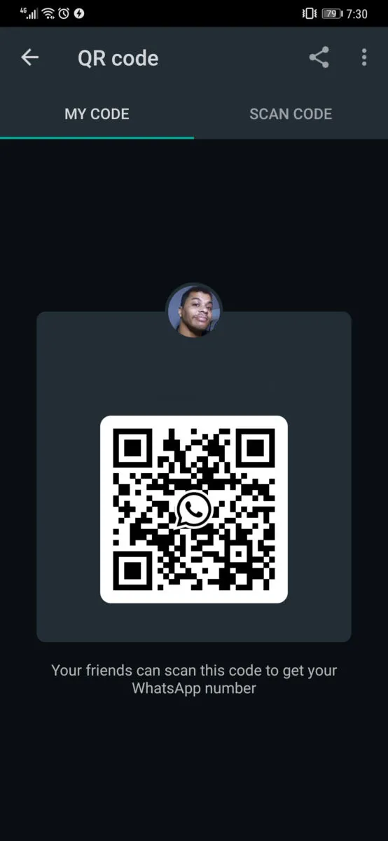 در نسخه بتا واتساپ امکان اضافه کردن شماره به فهرست مخاطبان با اسکن کد QR