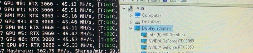 ماینرهای چینی سیستم محدودکننده نرخ هش کارت گرافیک RTX 3060 را دور زدند