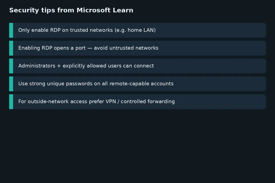 ترفند Remote Desktop ویندوز؛ فعال‌سازی امن RDP و محدودهٔ شبکه